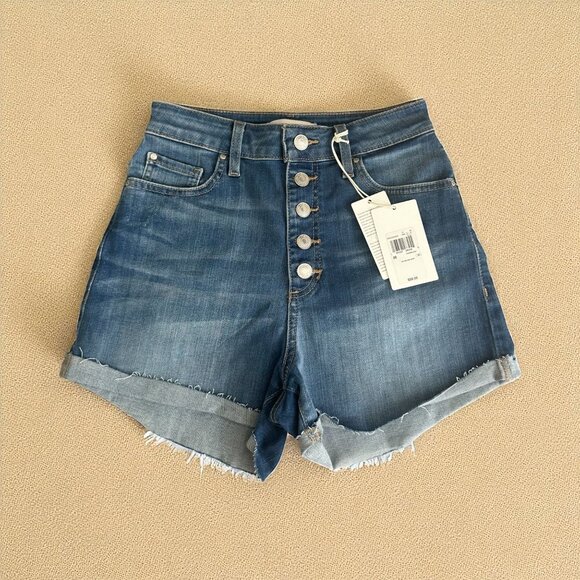 GUESS Button Fly High Rise Denim Shorts Size 26 NEW NWT - Picture 1 of 6